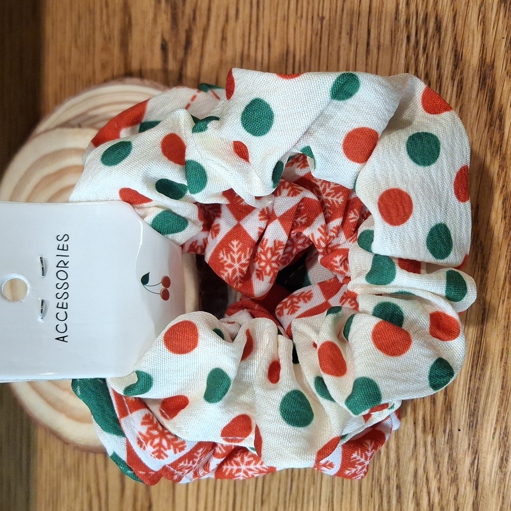 Festive 3 Piece Scrunchie Set